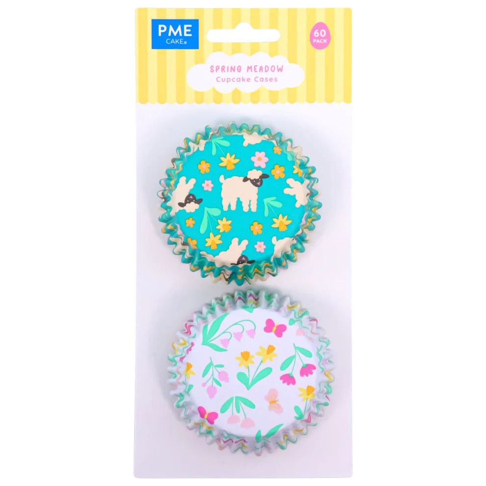 PME Foil-lined Cupcake Cases - Spring Meadow 60pk