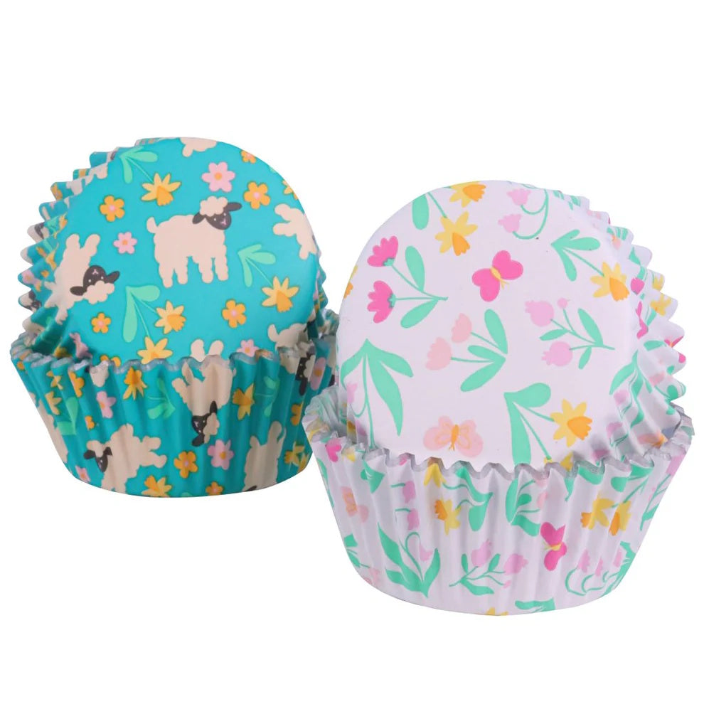 PME Foil-lined Cupcake Cases - Spring Meadow 60pk
