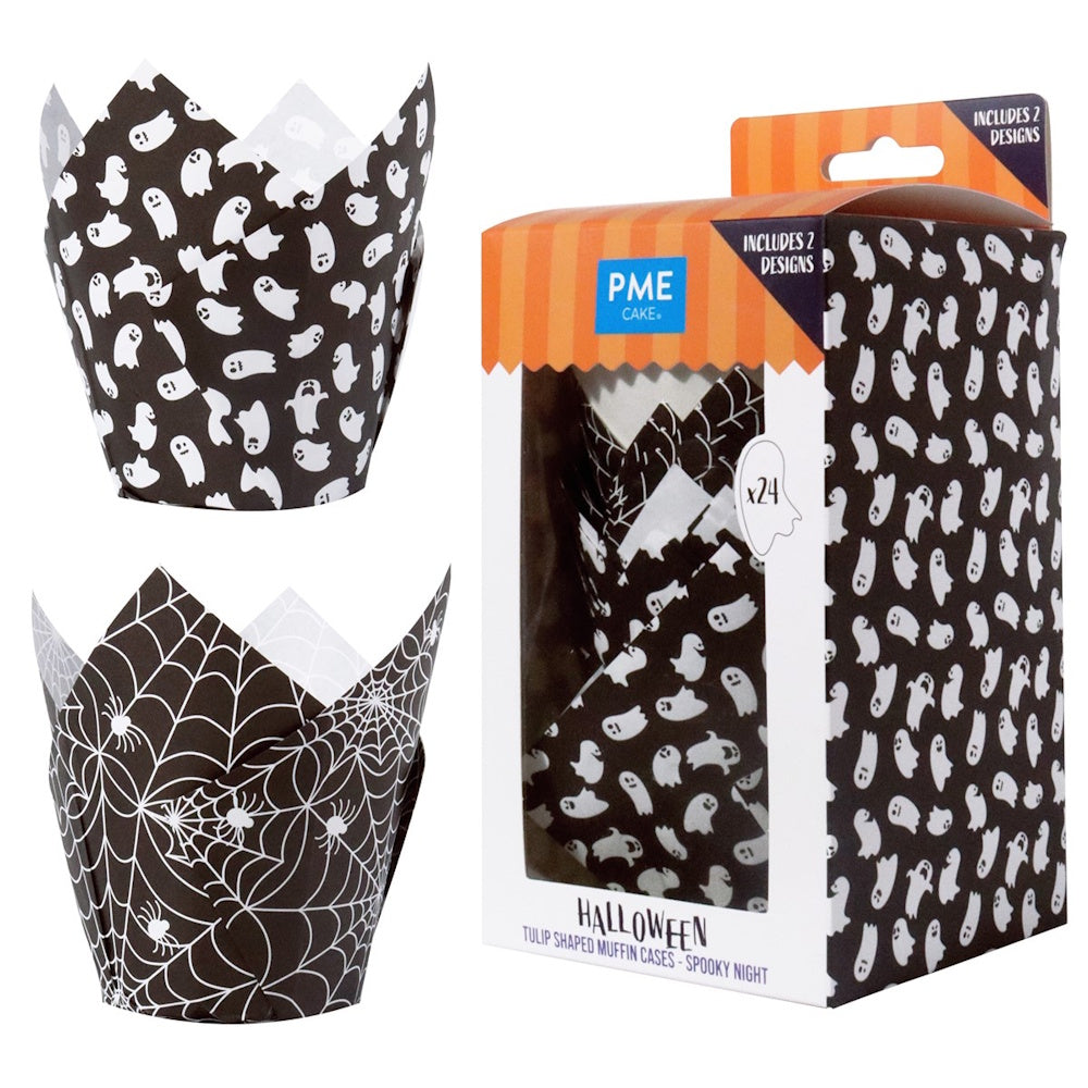 PME Tulip Muffin Cases - Spooky Night 24pk
