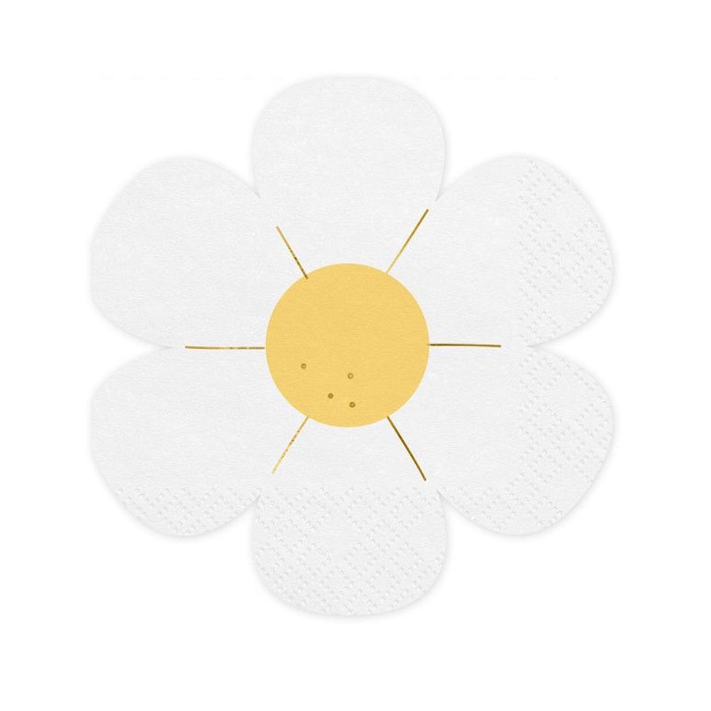 Party Deco Daisy Napkins 12pk