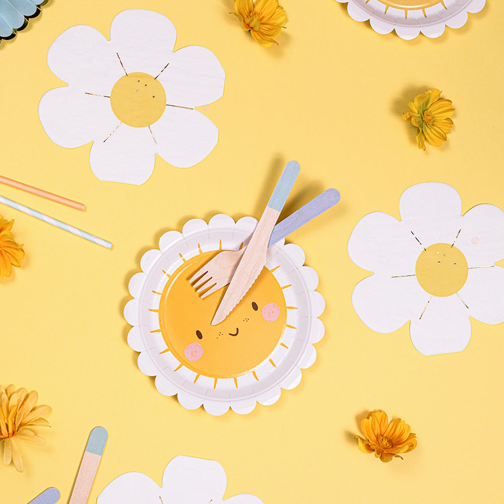 Party Deco Daisy Napkins 12pk