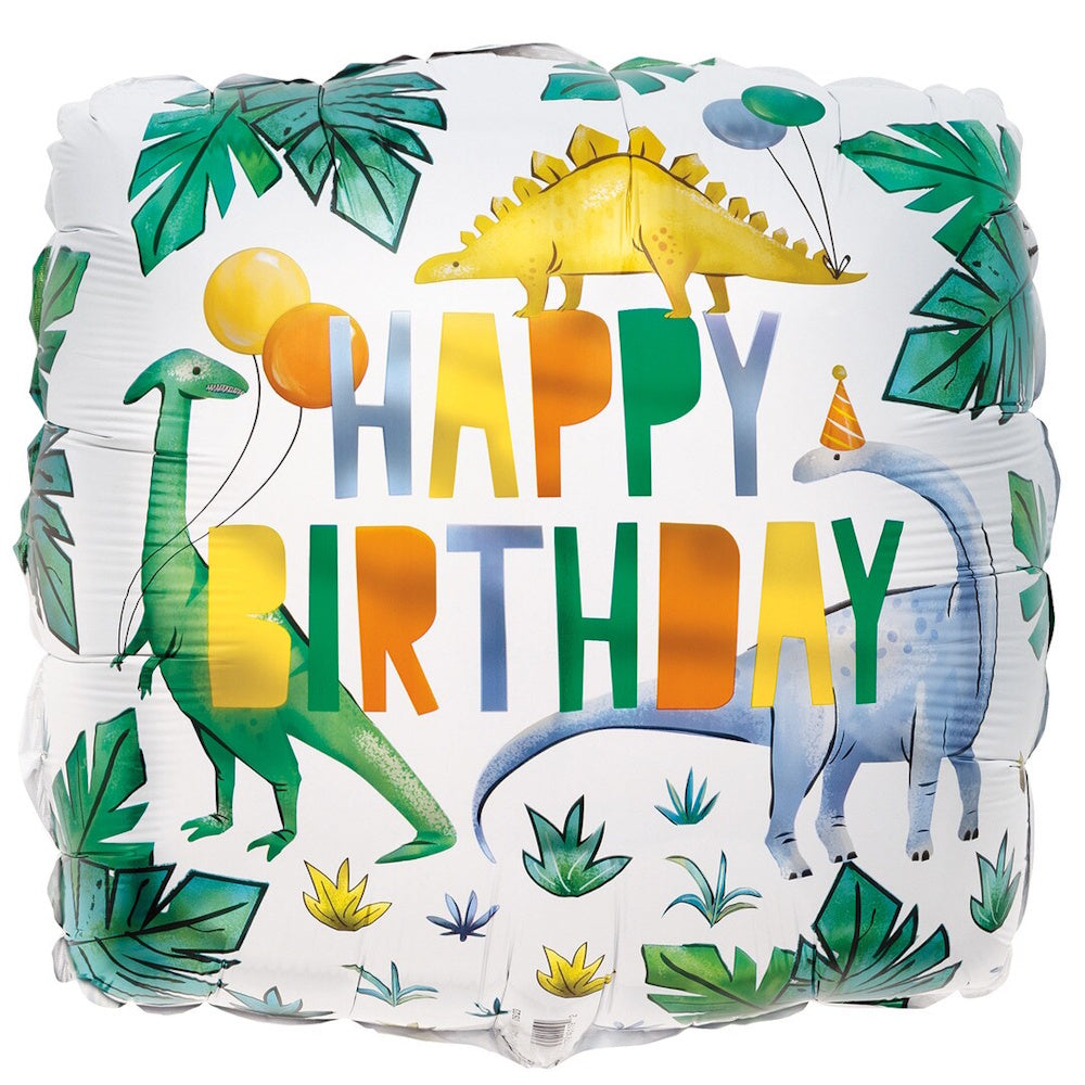 Partying Dino Foil Balloon