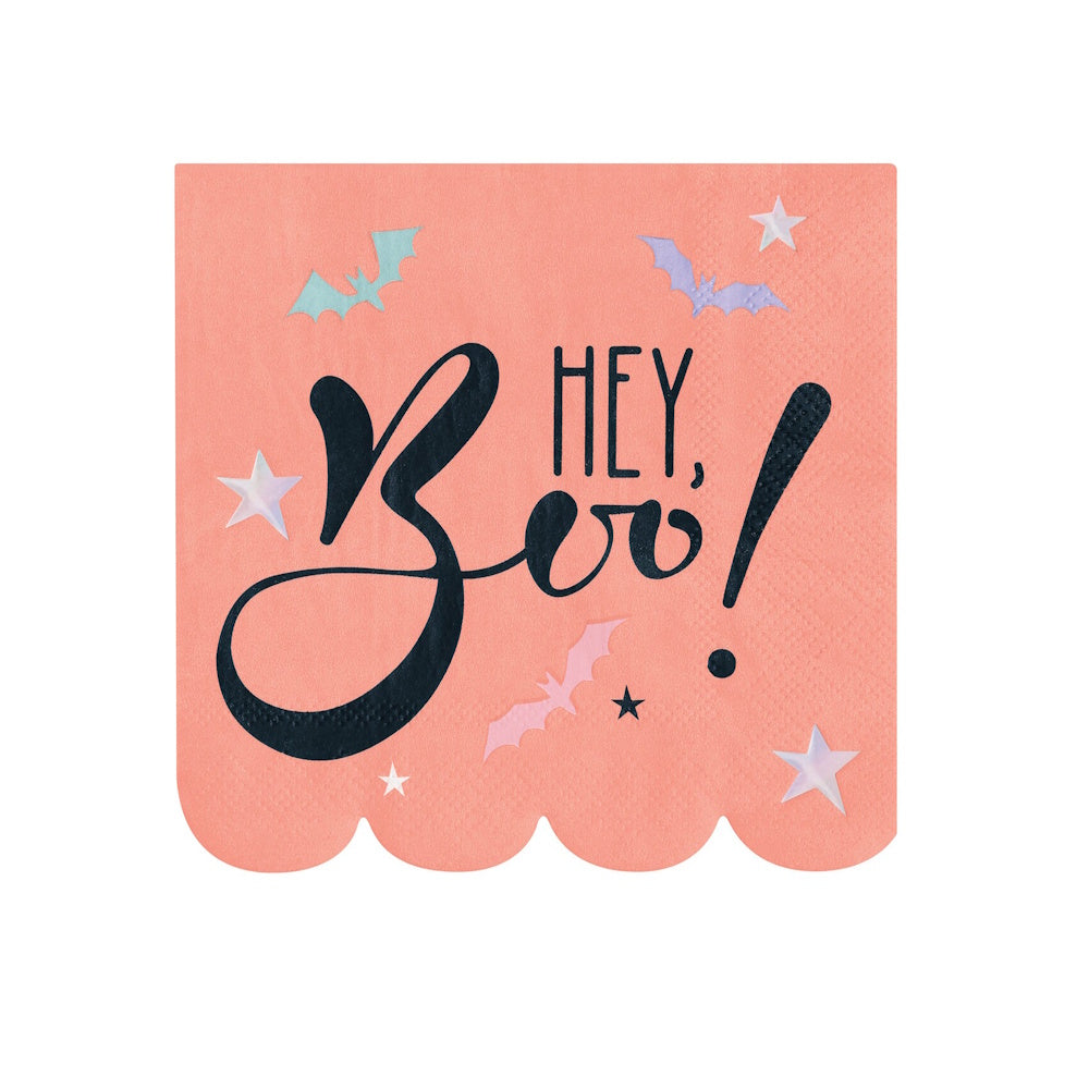 Pastel Hauntings Hey Boo! Beverage Napkins 16pk