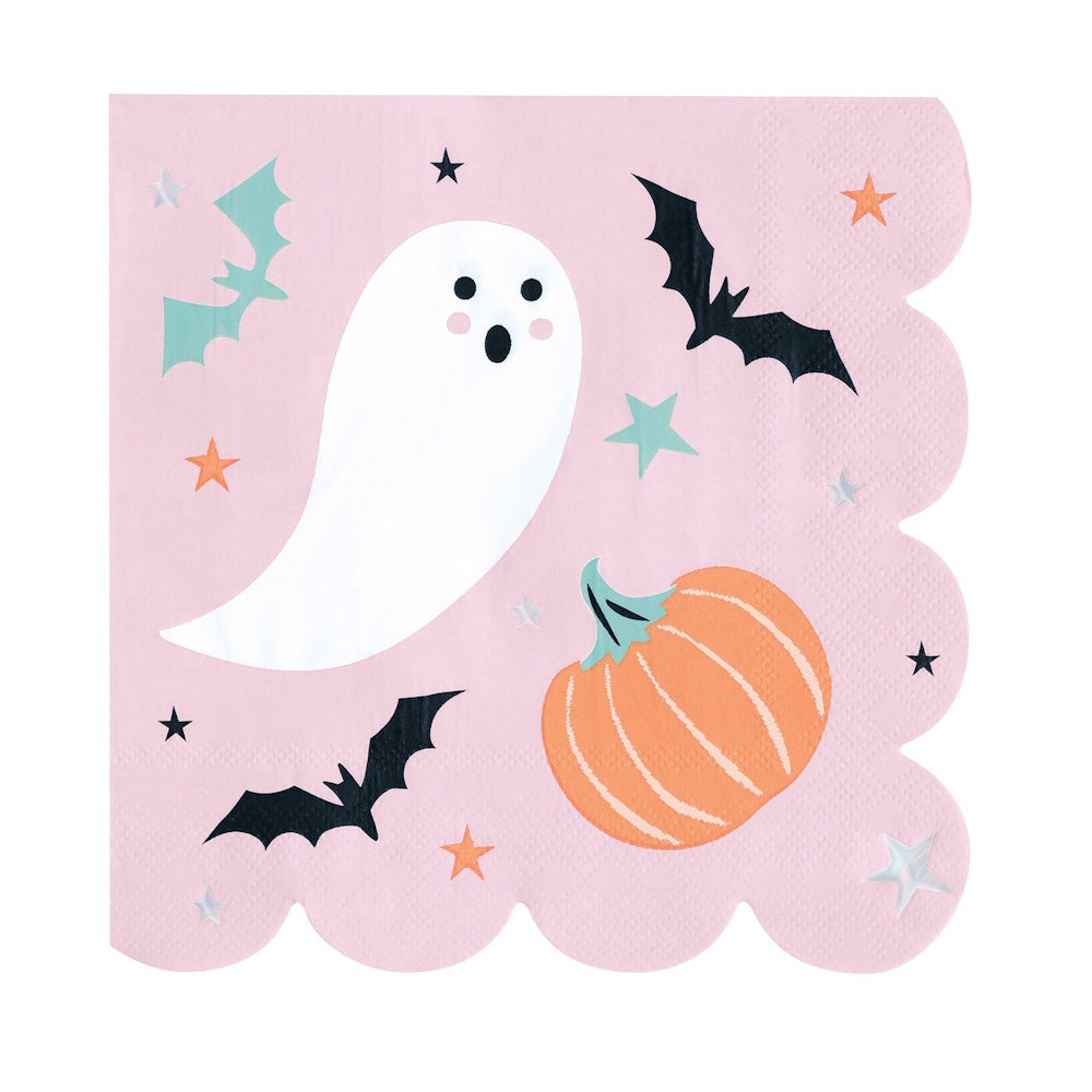 Pastel Hauntings Scalloped Lunch Napkins 16pk