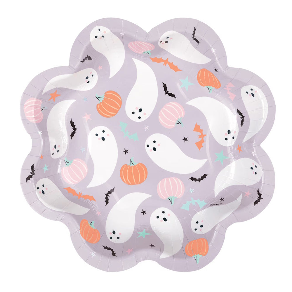 Pastel Hauntings Scalloped Plates 8pk