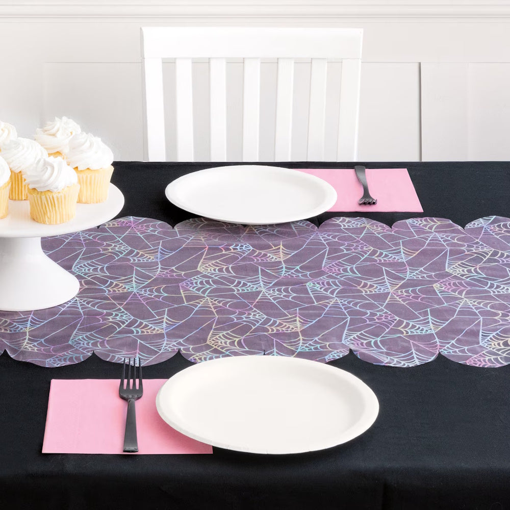 Pastel Hauntings Spiderweb Table Runner