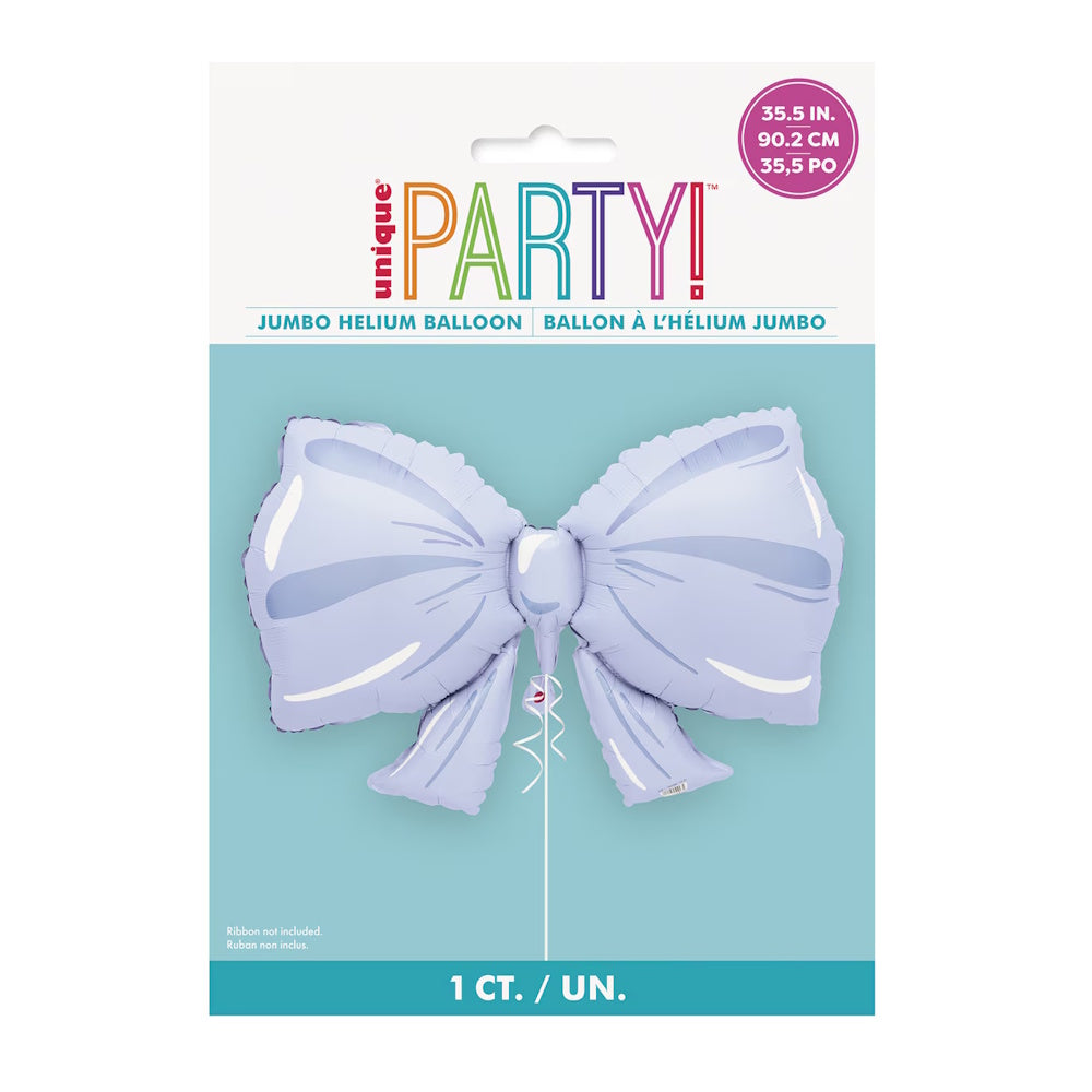 Pastel Matte Blue Bow Shaped Foil Balloon