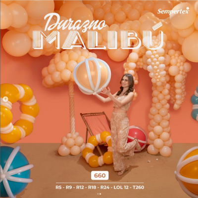 Pastel Matte Malibu Peach Balloon - Single