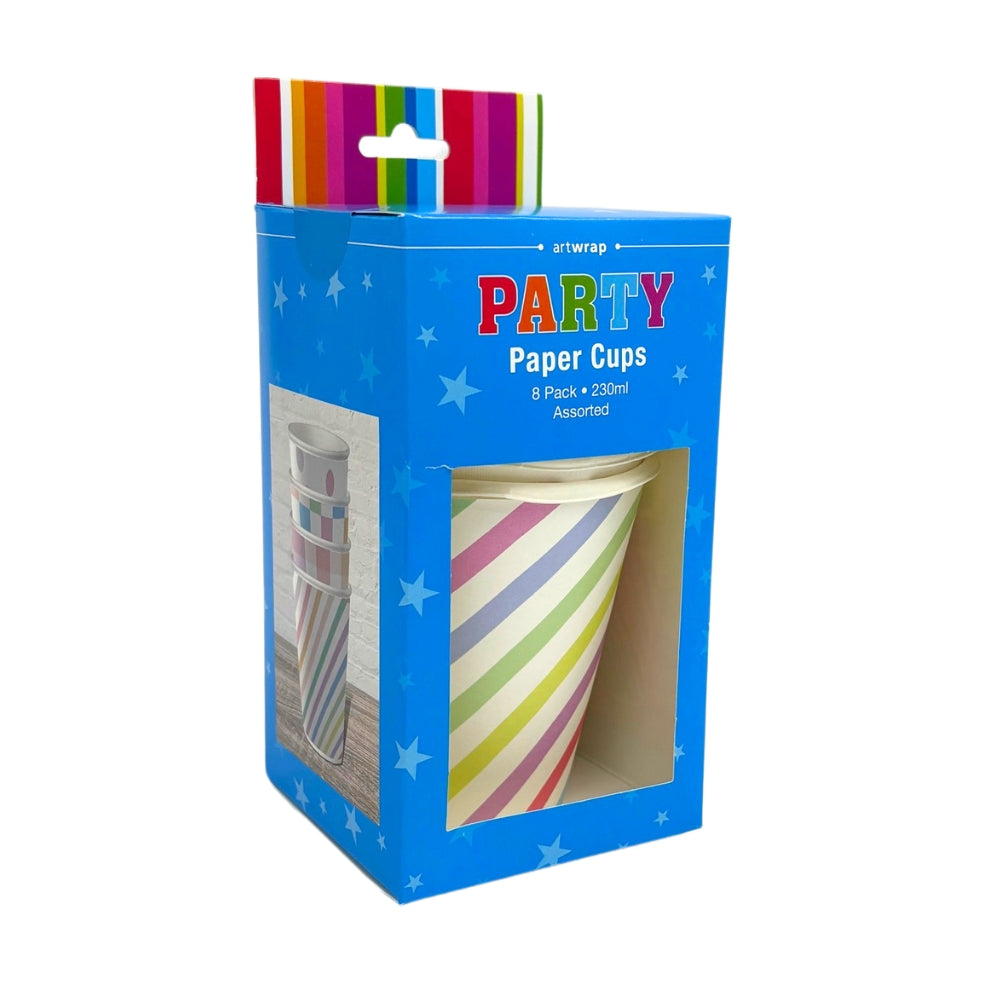 Eco Patterned Cups 8pk