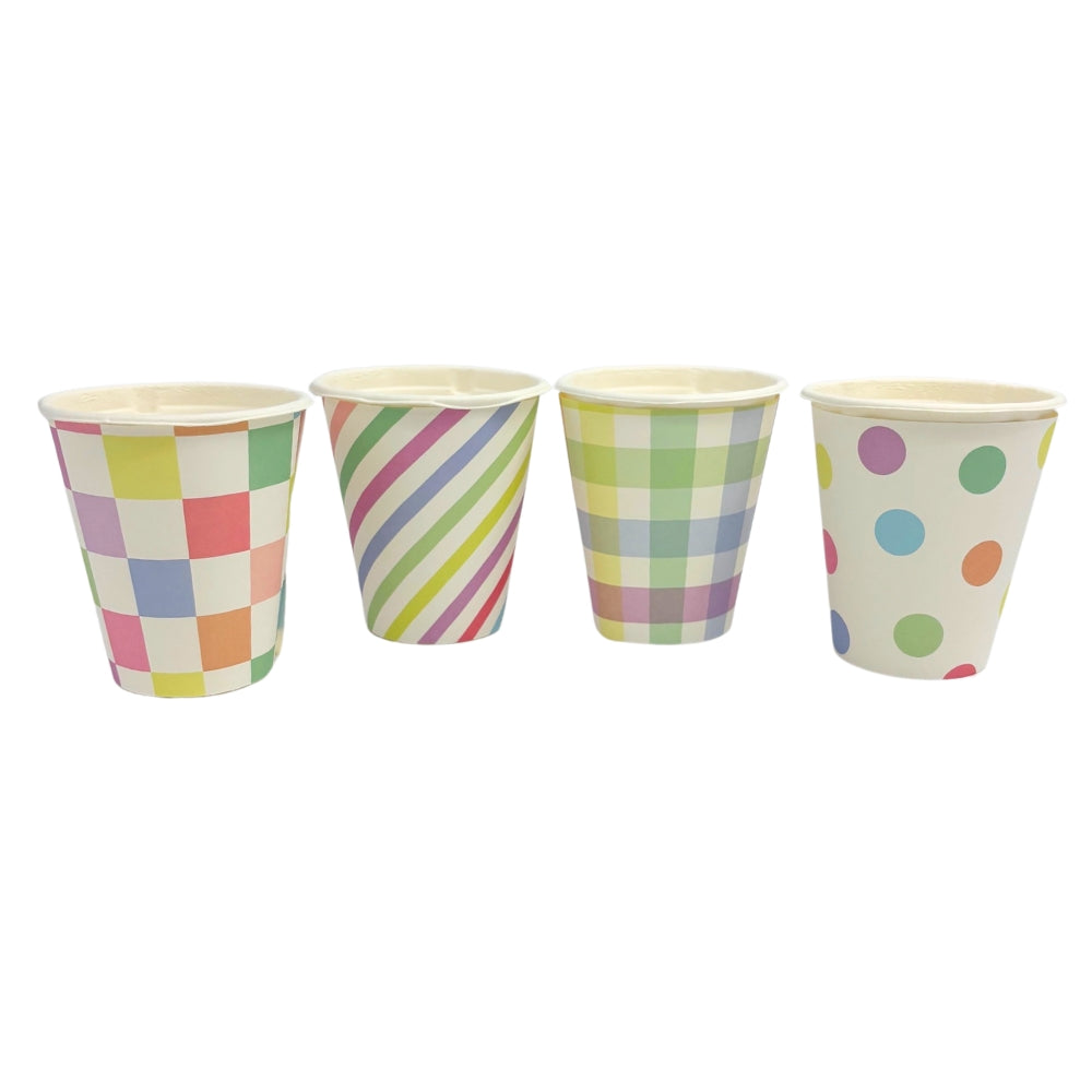 Eco Patterned Cups 8pk