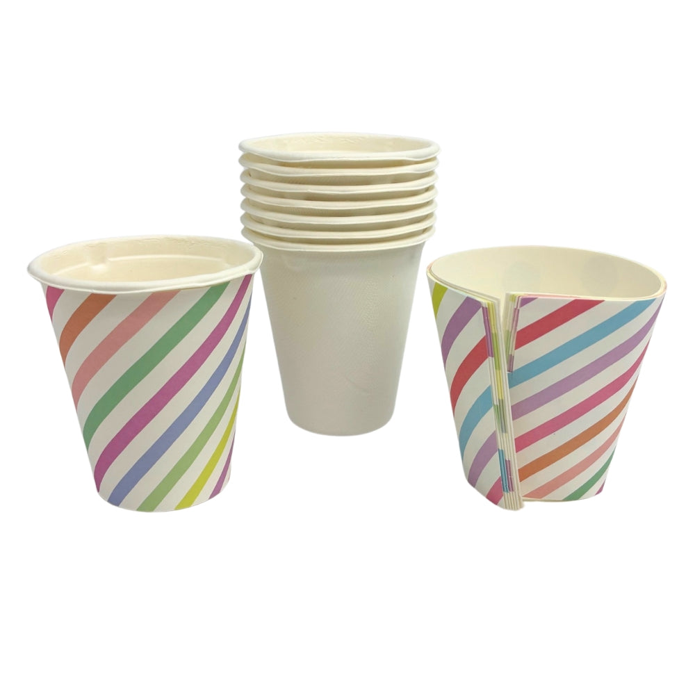 Eco Patterned Cups 8pk