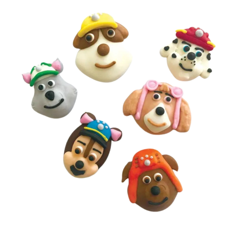 Sugar Icing Decorations 6pk - Paw Patrol