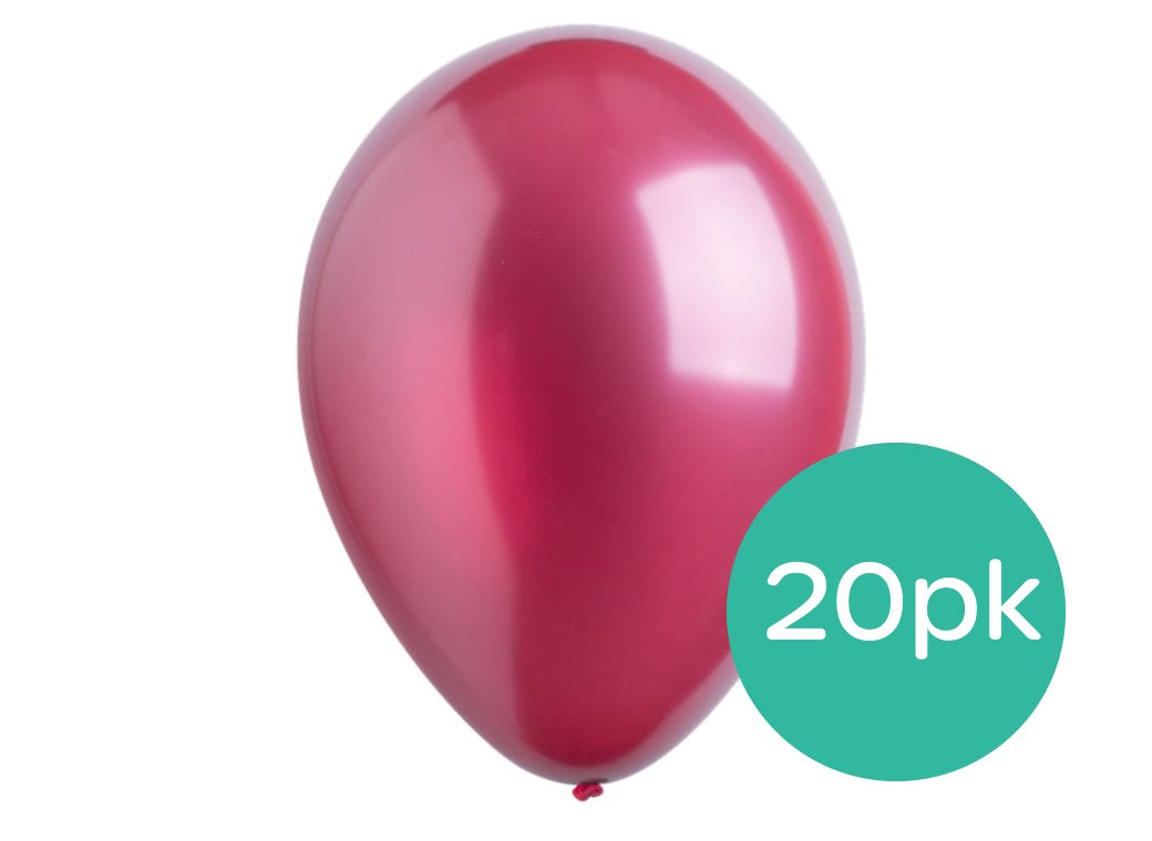Value Balloons 20pk - Pearl Burgundy