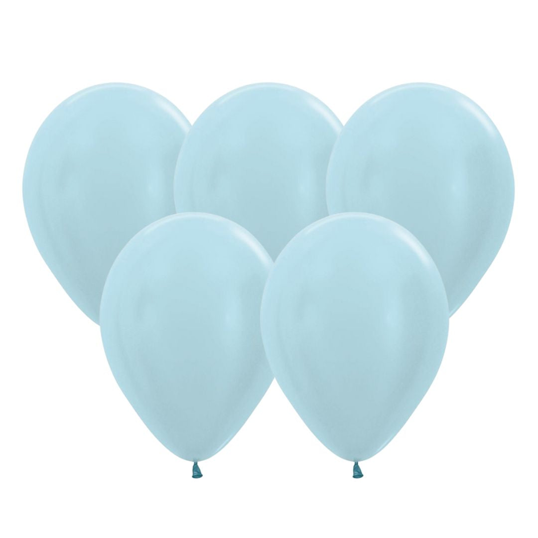 Pearl Satin Blue Balloons 25pk