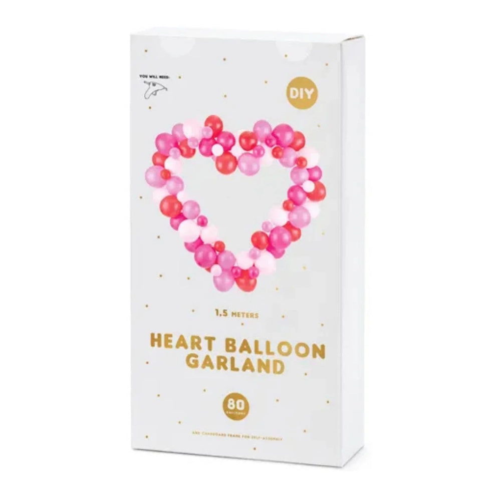 Pink Heart Balloon Garland with Frame