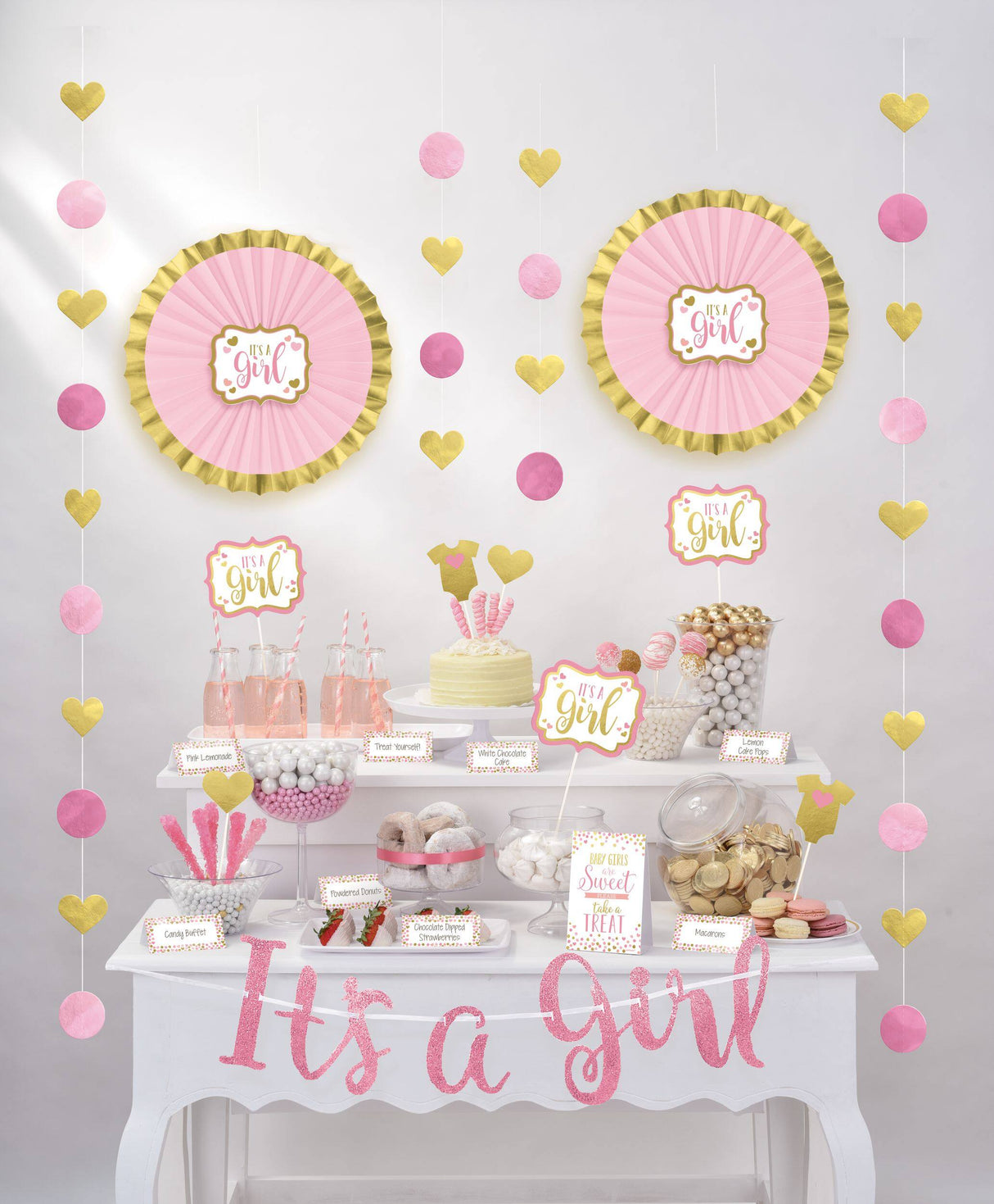 Pink Baby Shower Table Decorating Kit