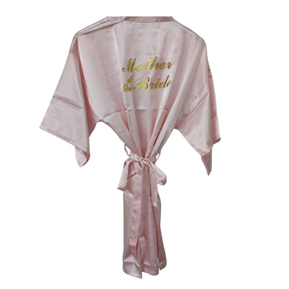 Pink Satin Bridal Robe - Mother of the Bride
