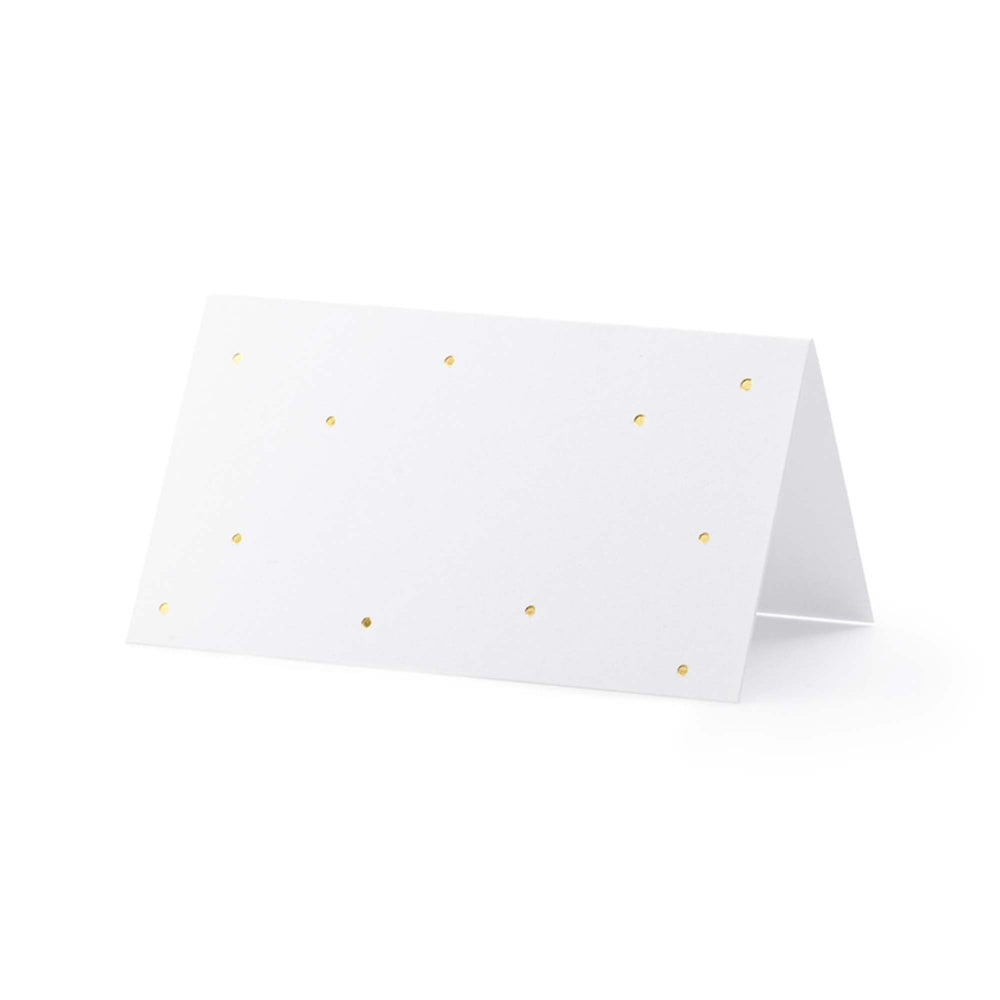 Party Deco Place Cards 10pk - Gold Dots