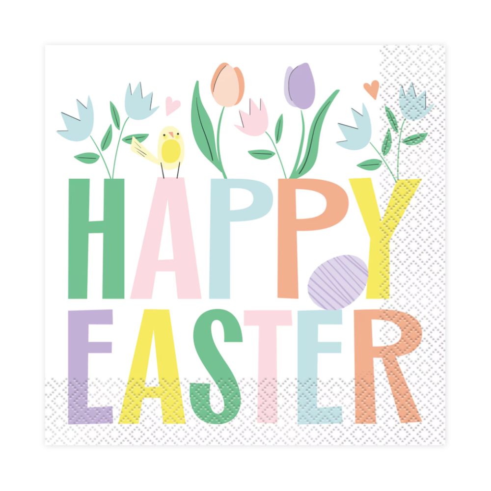Pretty Happy Easter Lunch Napkins 16pk