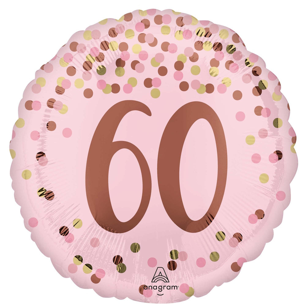 Pretty Pink 60th Foil Balloon