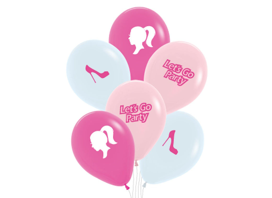 Barbie Pretty in Pink Balloons 6pk
