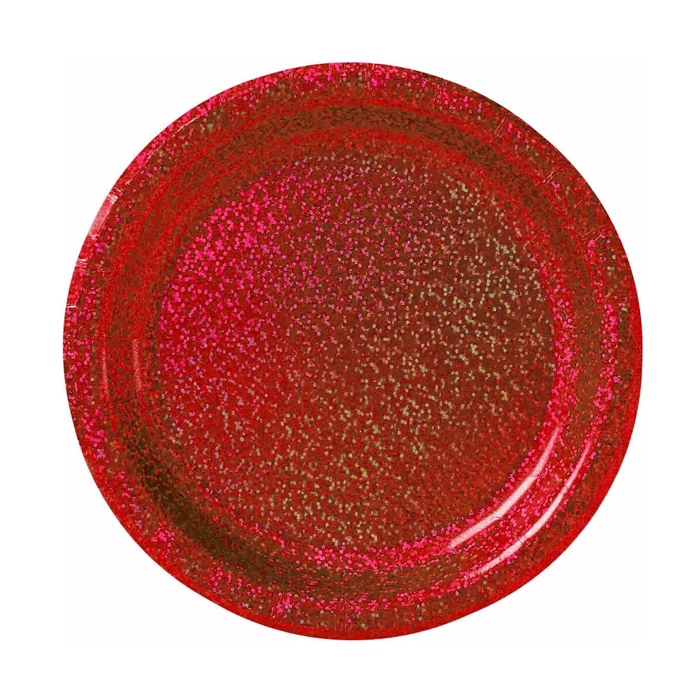 Prismatic Lunch Plates 8pk - Red