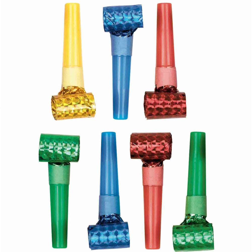 Rainbow Prismatic Party Blowouts 8pk