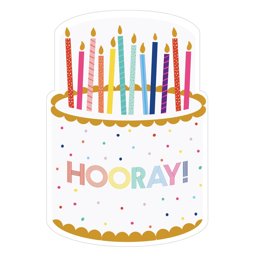 Rainbow Birthday Cake Shaped Plates 8pk