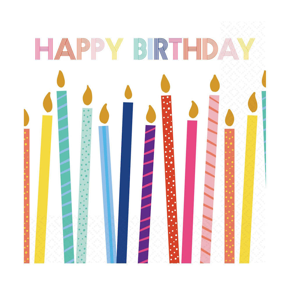 Rainbow Birthday Lunch Napkins 16pk