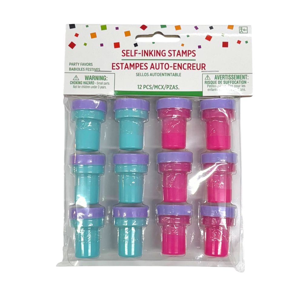 Self Inking Stampers 12pk - Rainbows & Butterflies