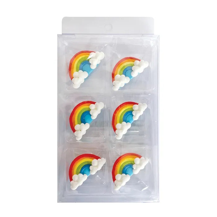 Sugar Icing Decorations 6pk - Rainbows