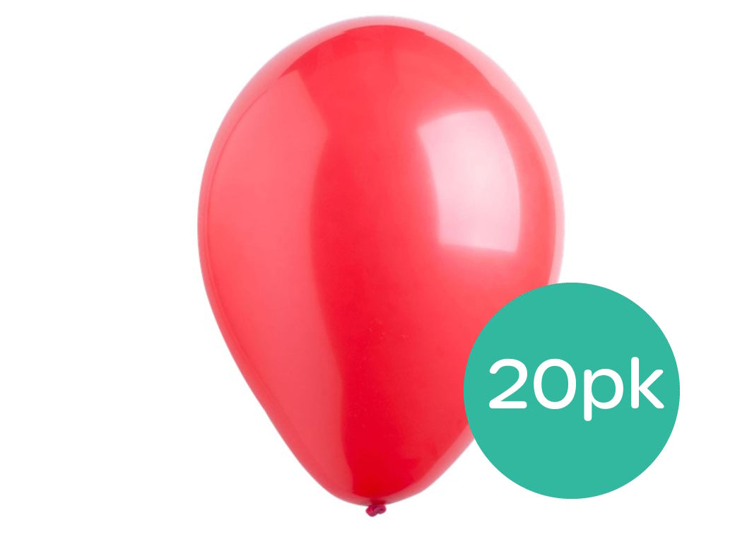 Value Balloons 20pk - Red