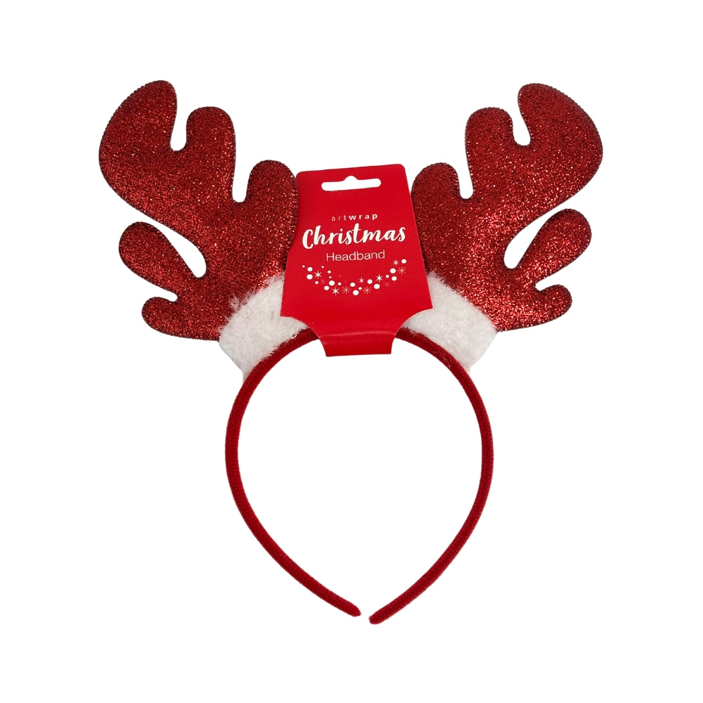 Glitter Reindeer Antler Headband (Assorted)