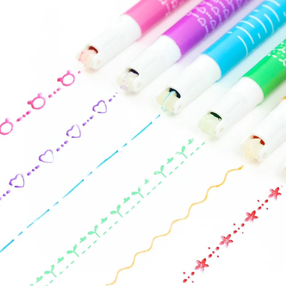 Roller Pattern Pens 6pk