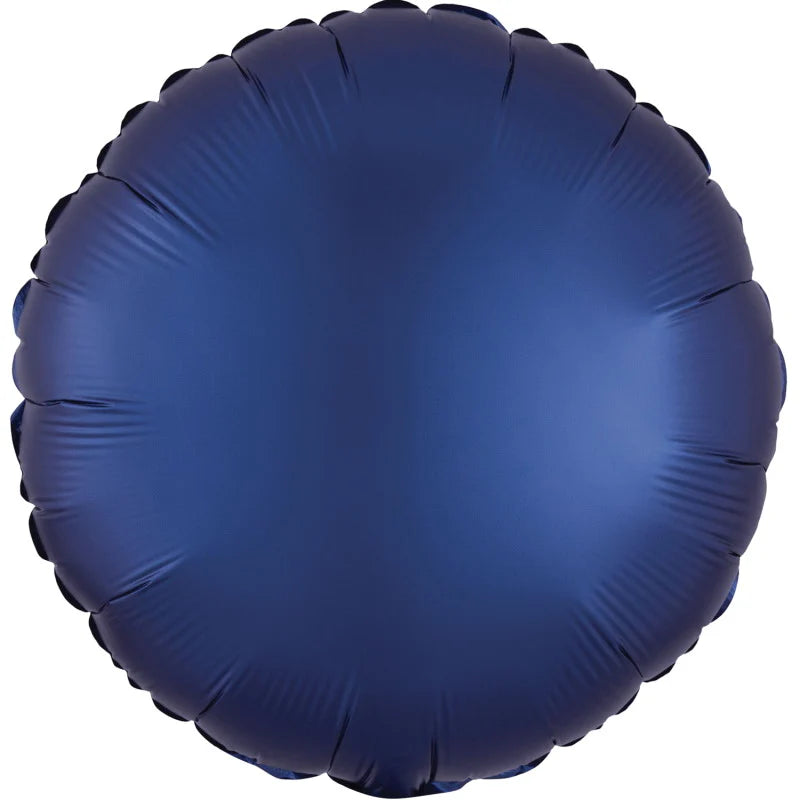 Round Shaped Foil Balloon - Satin Luxe Navy