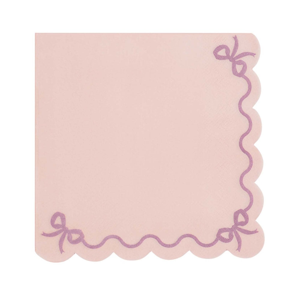 Ruffled Lunch Napkins 12pk - Light Pink
