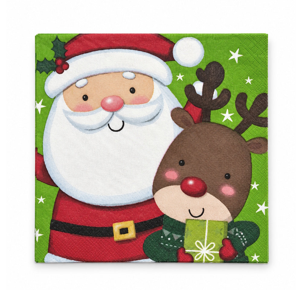 Christmas Napkins 20pk - Santa & Rudolph
