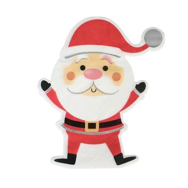 Santa Shaped Napkins 12pk