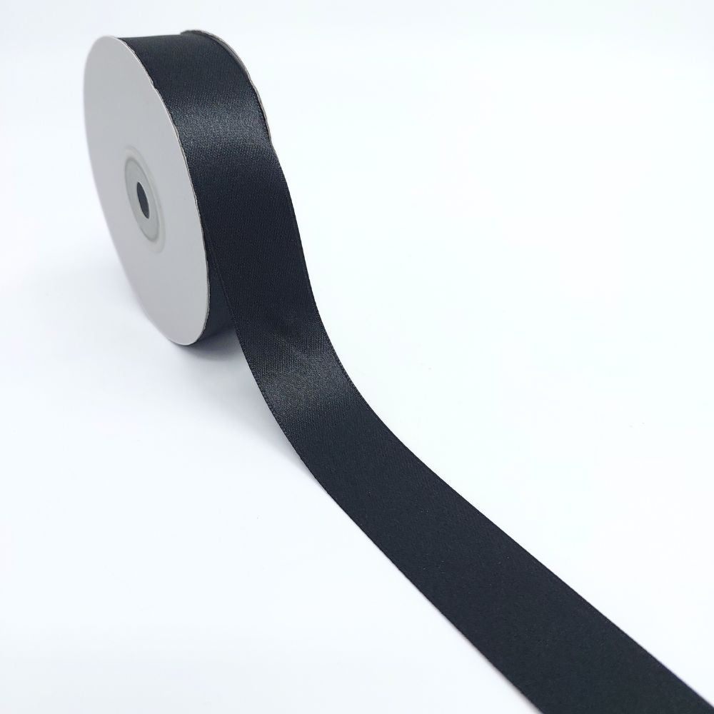 Satin Ribbon 25mm - Black