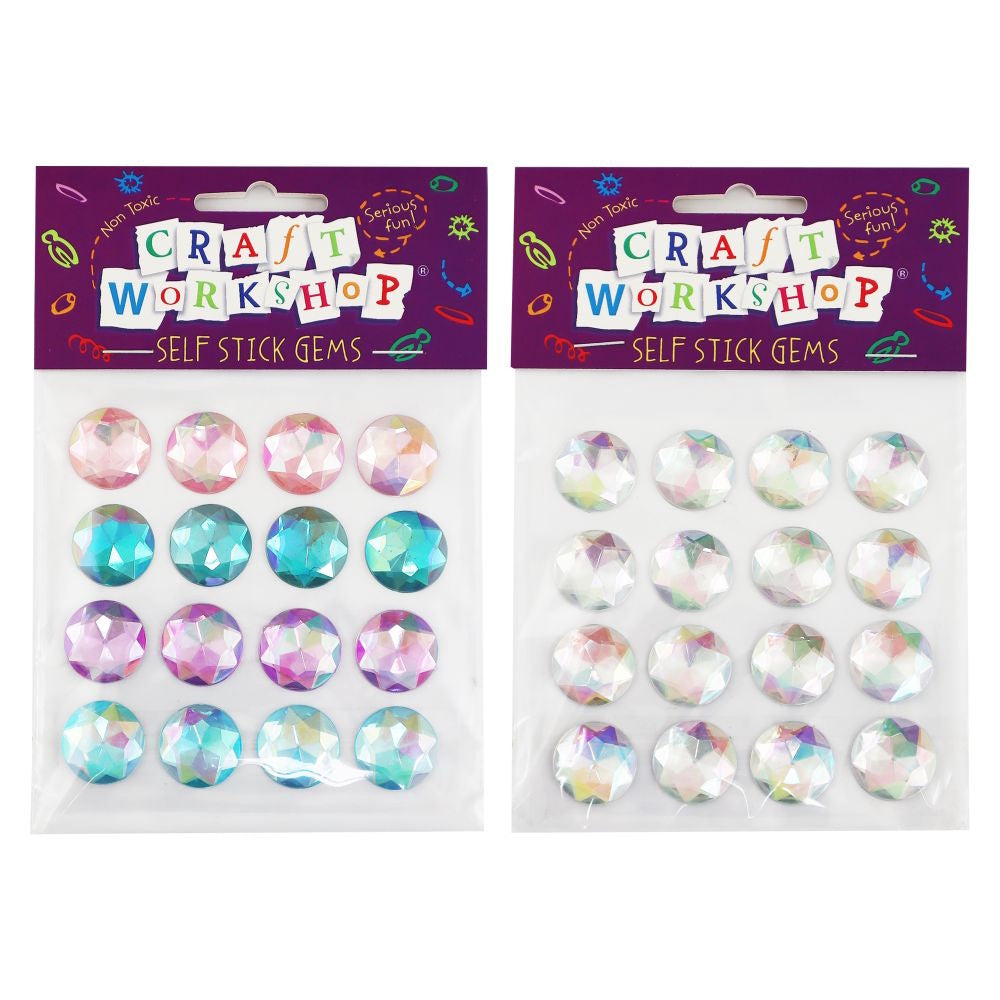 Self Stick Gems - Iridescent Gems 16pk