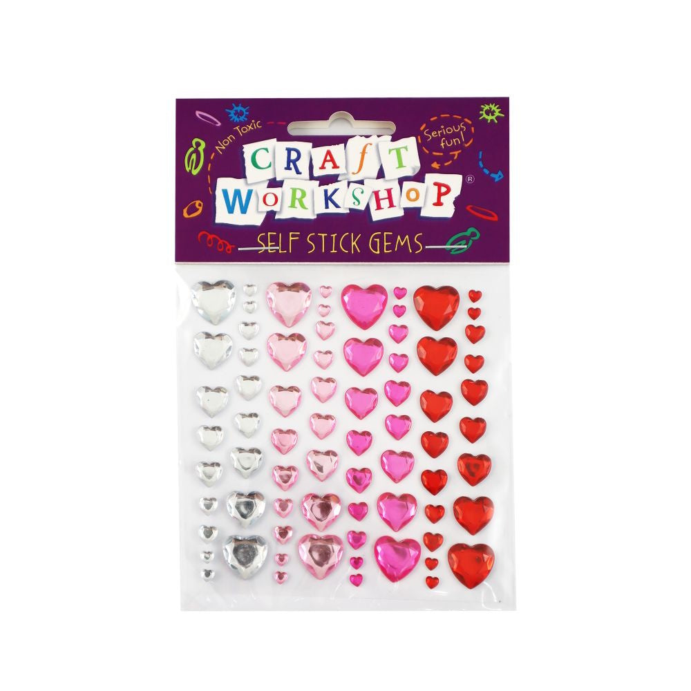 Self Stick Gems - Hearts 72pk