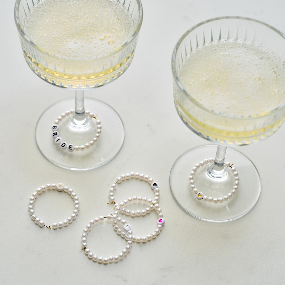 She's Tying the Knot Whited Beaded Drinks Markers 6pk