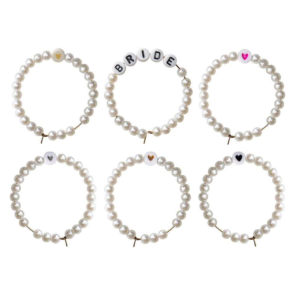 She's Tying the Knot Whited Beaded Drinks Markers 6pk