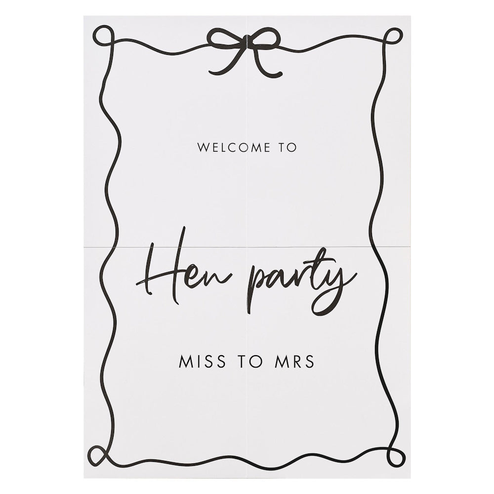 She's Tying the Knot Hen Party Welcome Sign