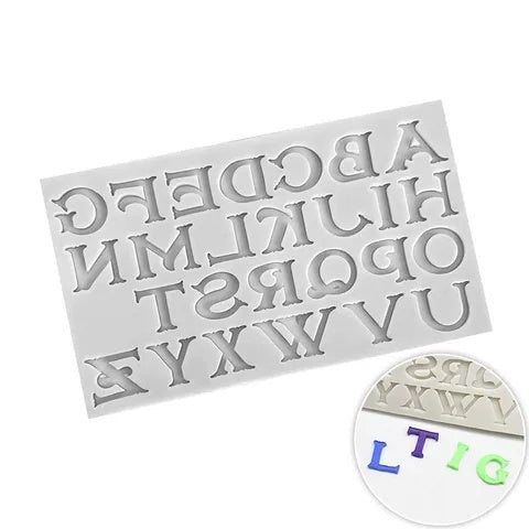 Silicone Mould - Bronzetti Upper Case Alphabet