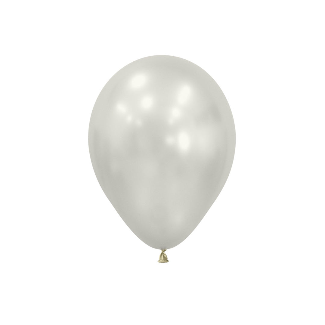 Silk Oyster White Balloons 12cm 10pk