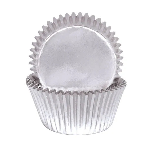 Cake Craft Foil Cupcake Cases 72pk - Silver