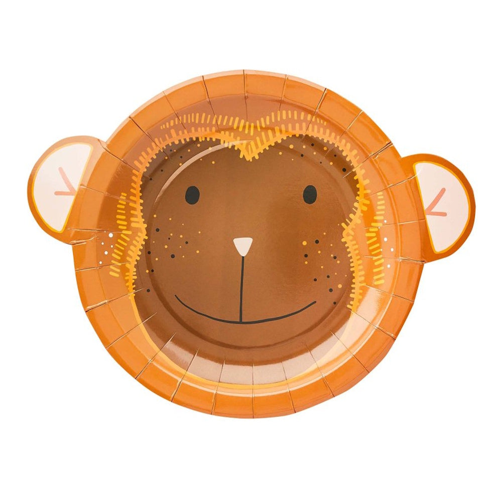 Snappy Birthday Monkey Shaped Plates 8pk