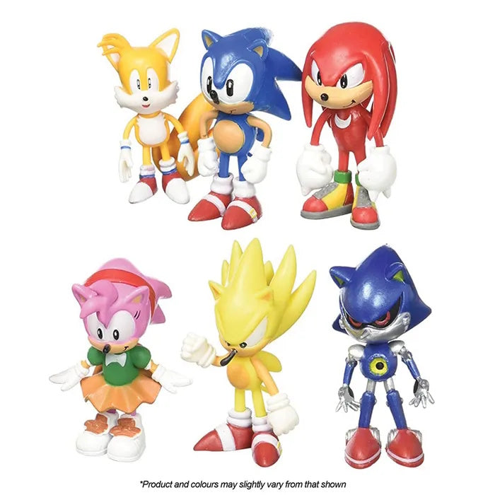 Sonic the Hedgehog Figurine Cake Toppers 6 Piece Set