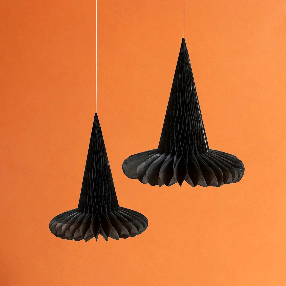 Spell Yeah Witches Hat Honeycomb Decorations 2pk